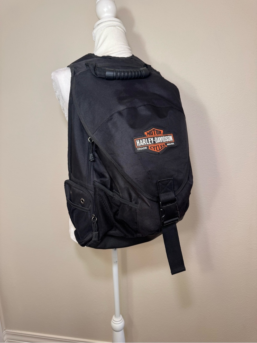 Harley Davidson Heavy Duty Padded Helmet Backpack Multi Compartment - Picture 14 of 16